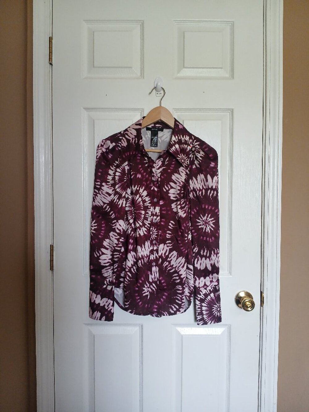 Smythe Pleat Shirt Plum Mandela Women XS/TP READ